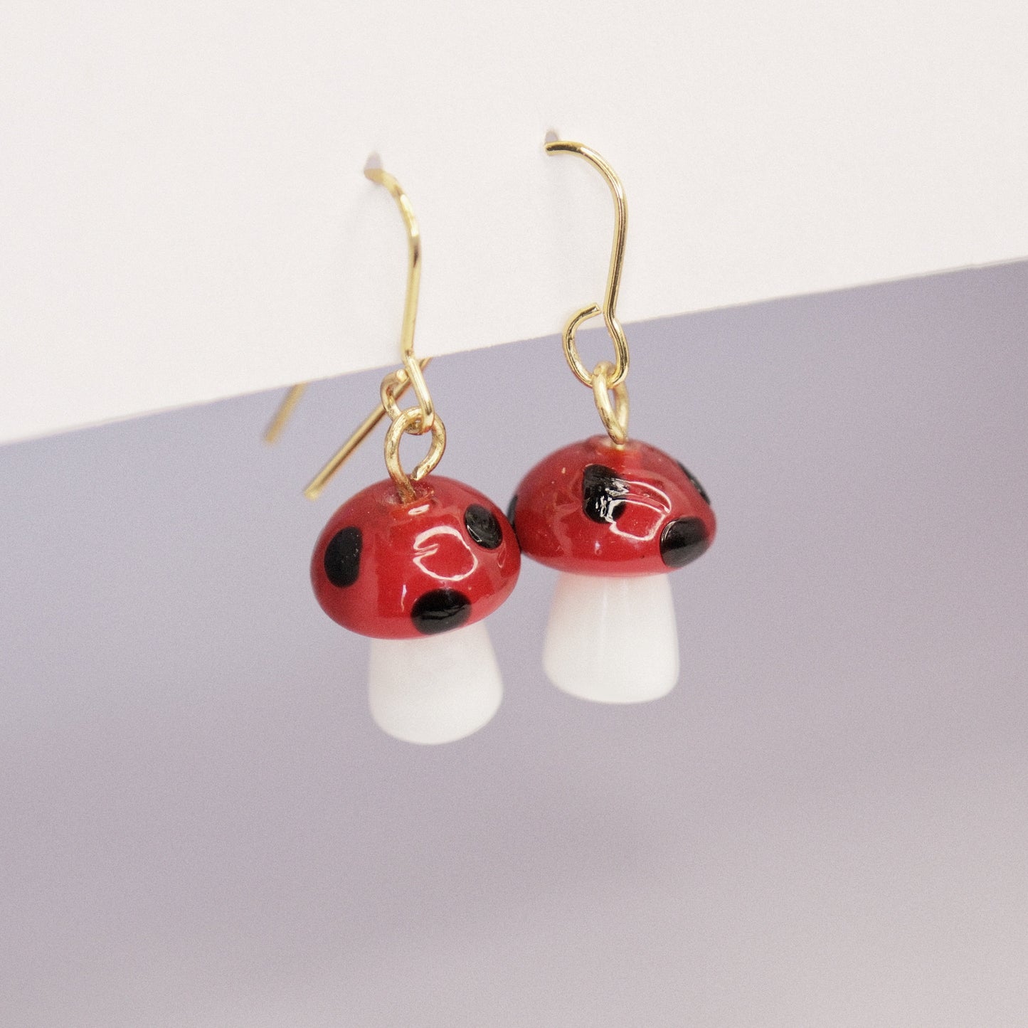 Pixie Dust Mushroom Earrings