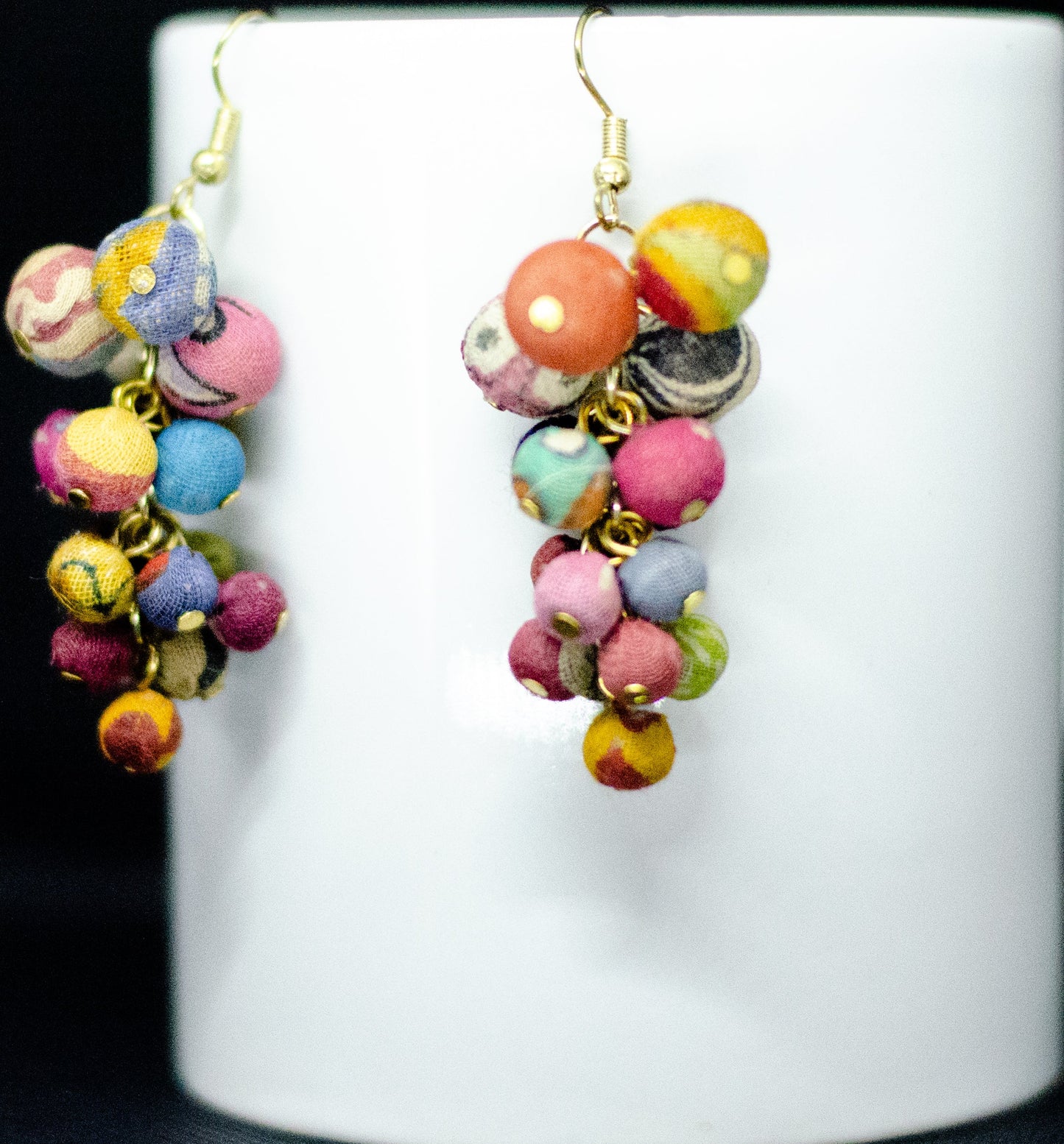 Multicolor Cluster Earrings