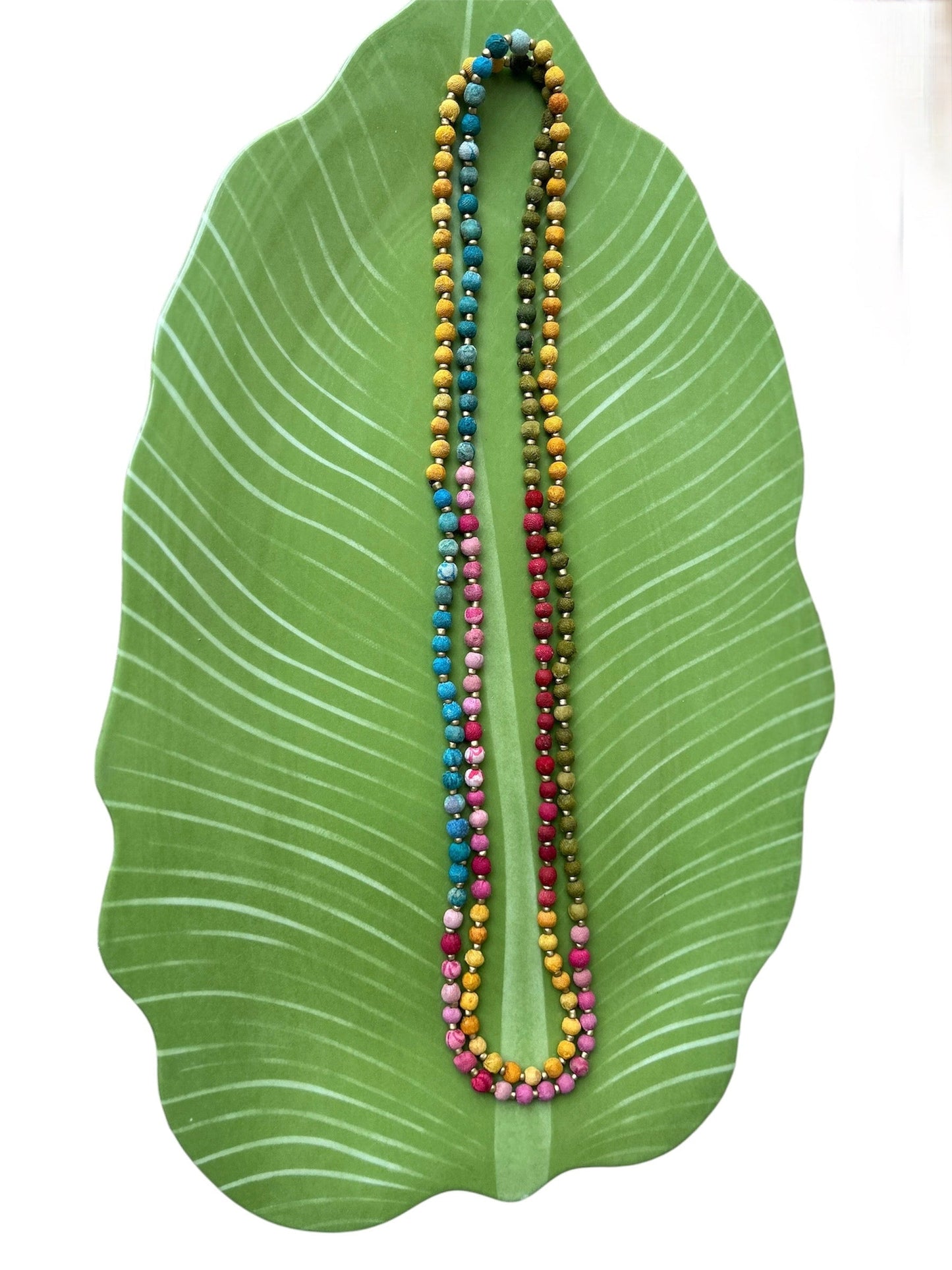 Threaded Tapestry Wrap Necklace