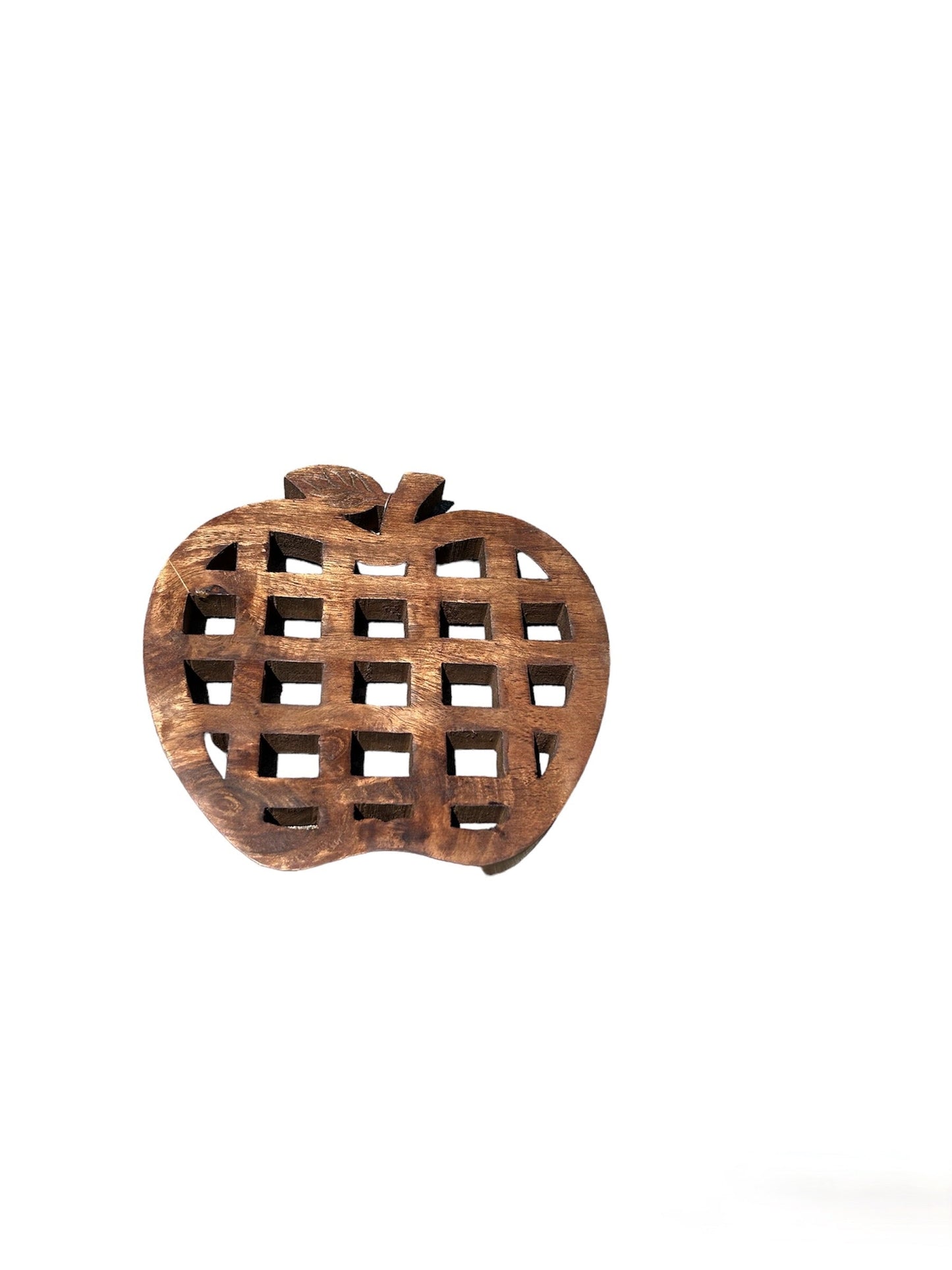 Wooden Trivet - Apple shaped