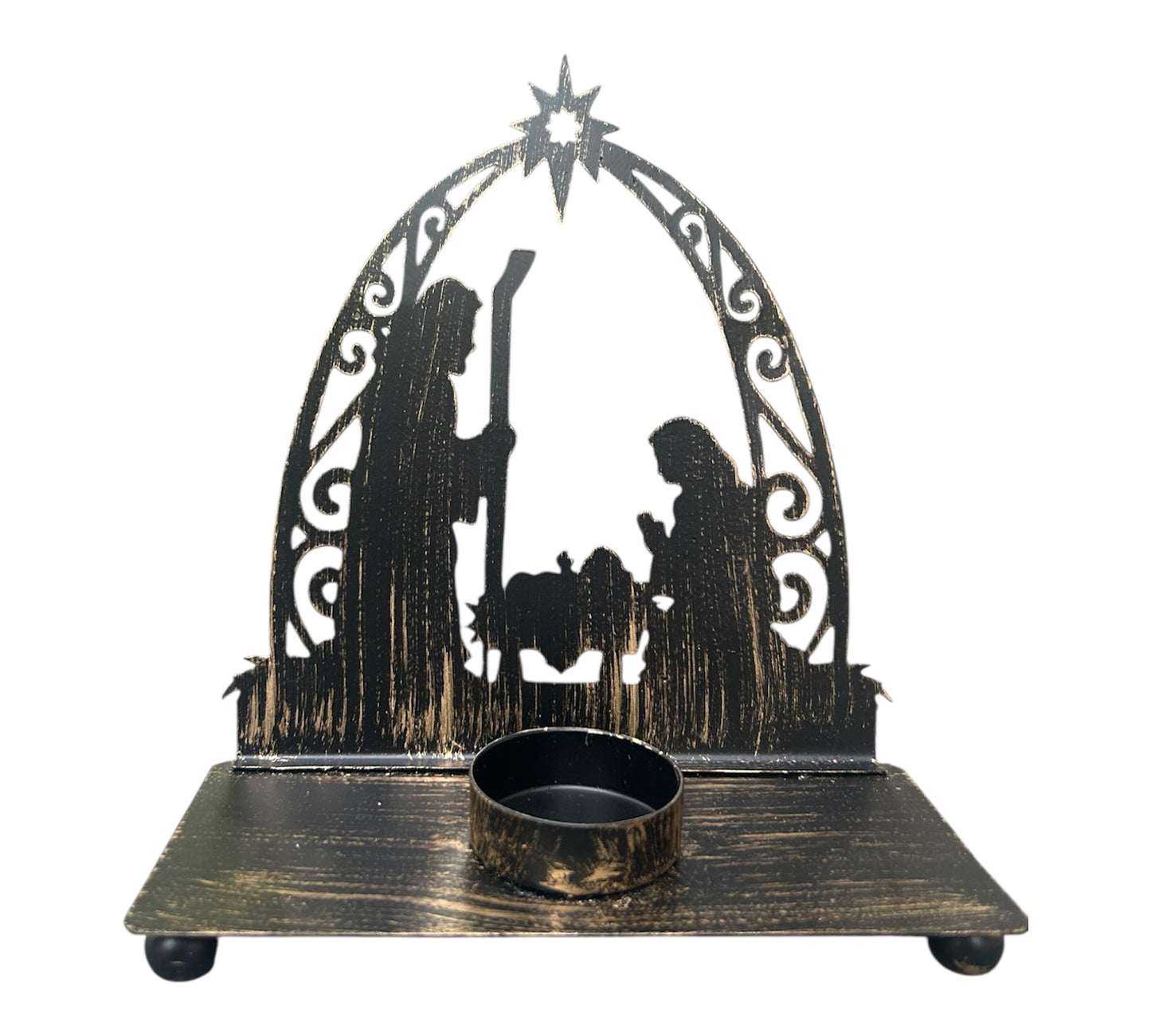 Nativity Scene Candle Holder II