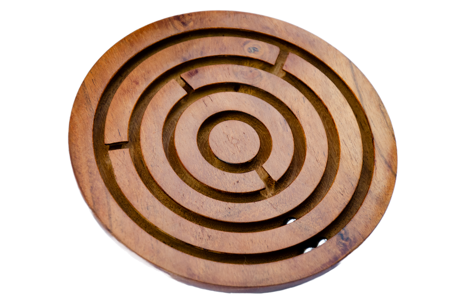 Round Labyrinth Acacia Wood Maze