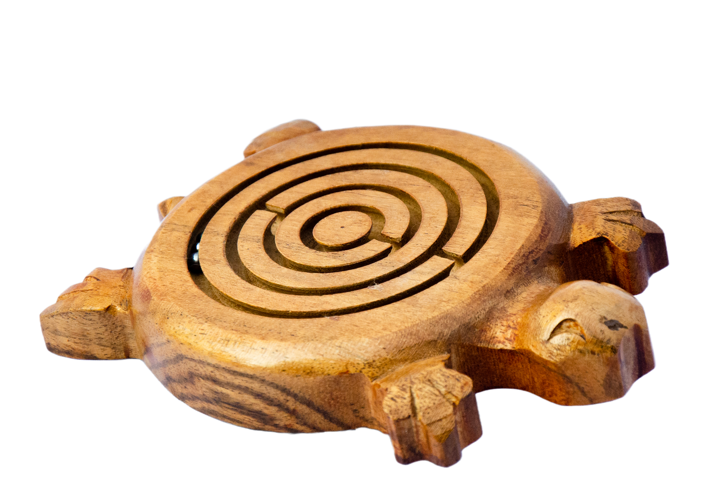 Turtle-Shaped Labyrinth Acacia Wood Maze