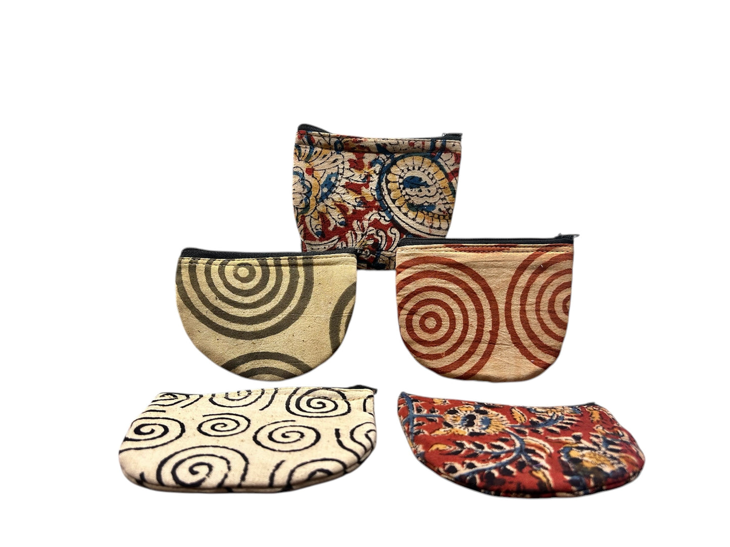 Round Kalamkari Coin Purse