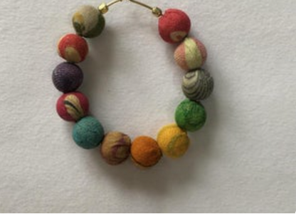 Beaded Circle Earrings