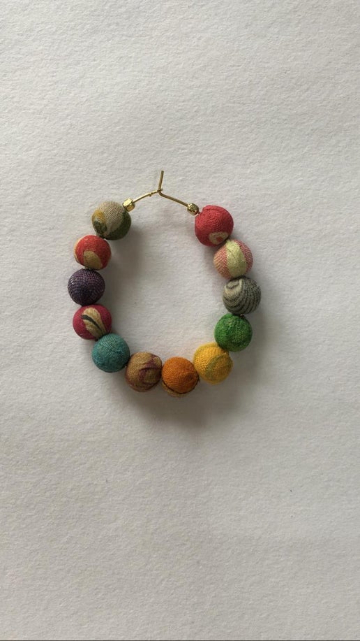 Beaded Circle Earrings