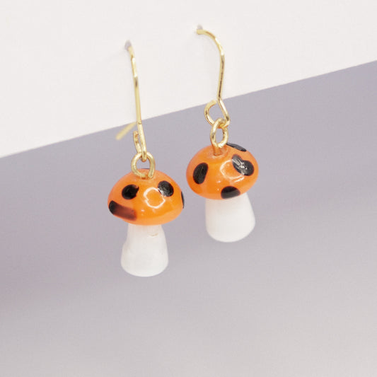 Pixie Dust Mushroom Earrings