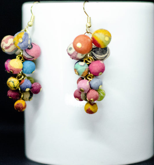 Multicolor Cluster Earrings