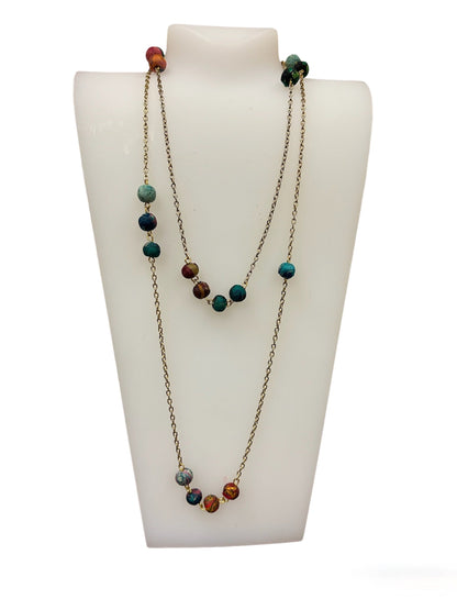 Delicate Silk Beads Necklace