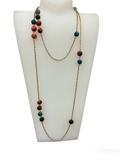 Delicate Silk Beads Necklace
