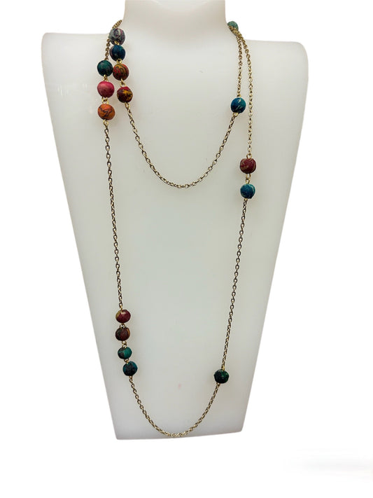 Delicate Silk Beads Necklace
