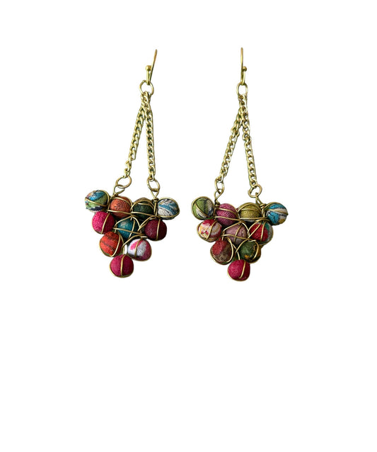 Glimmering Fabric Earrings