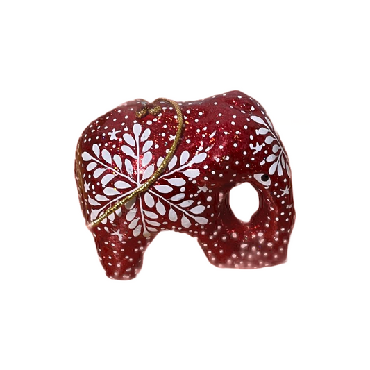 Paper Mâché Elephant Ornament