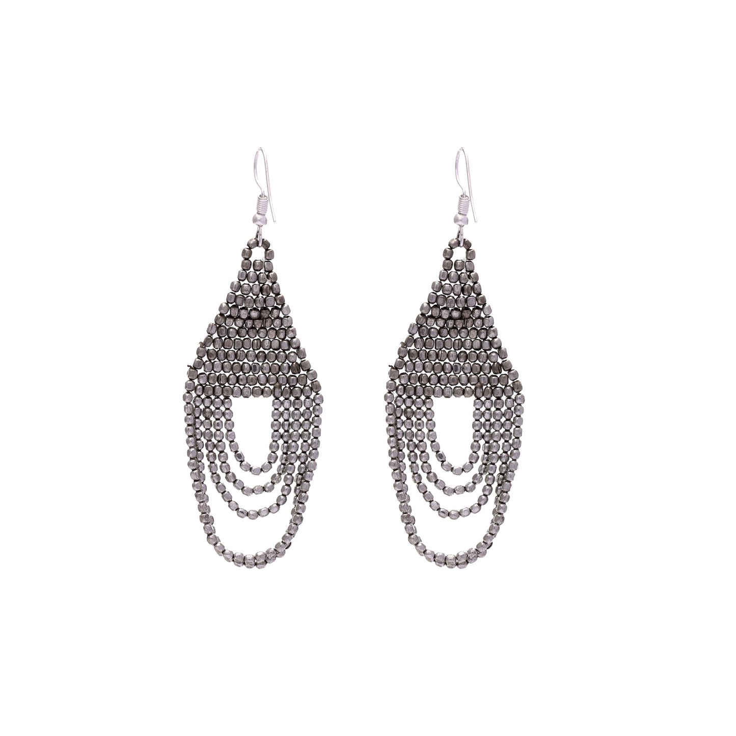 SALE Matte Silver Loops