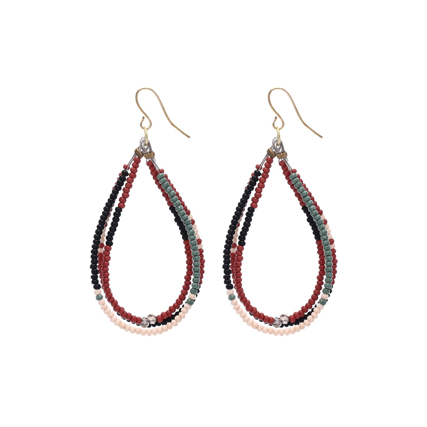 OVERSTOCK SALE Usha Delicate Glass Beads Earrings