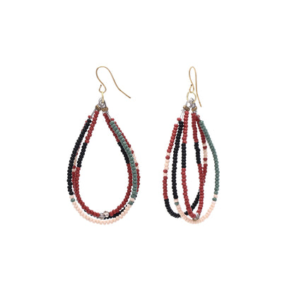 OVERSTOCK SALE Usha Delicate Glass Beads Earrings