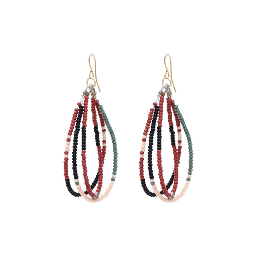 OVERSTOCK SALE Usha Delicate Glass Beads Earrings