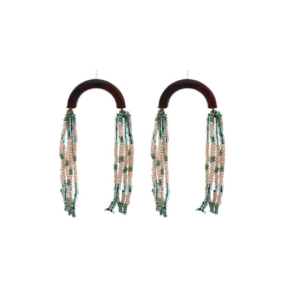 Falling Glass Beads Earrings