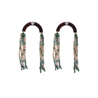 Falling Glass Beads Earrings