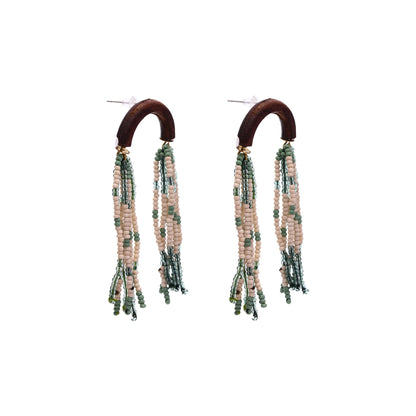 Falling Glass Beads Earrings