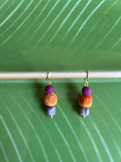 Triple Bead Fabric Drops