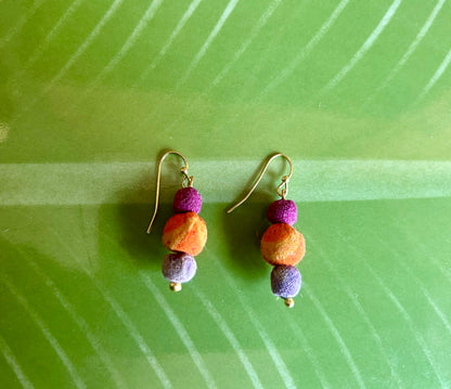 Triple Bead Fabric Drops