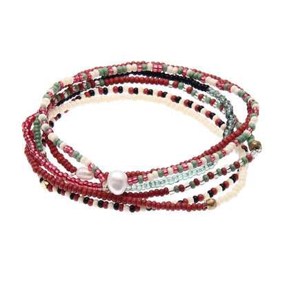 SALE Usha Delicate Glass Beads Stretchable Bracelet