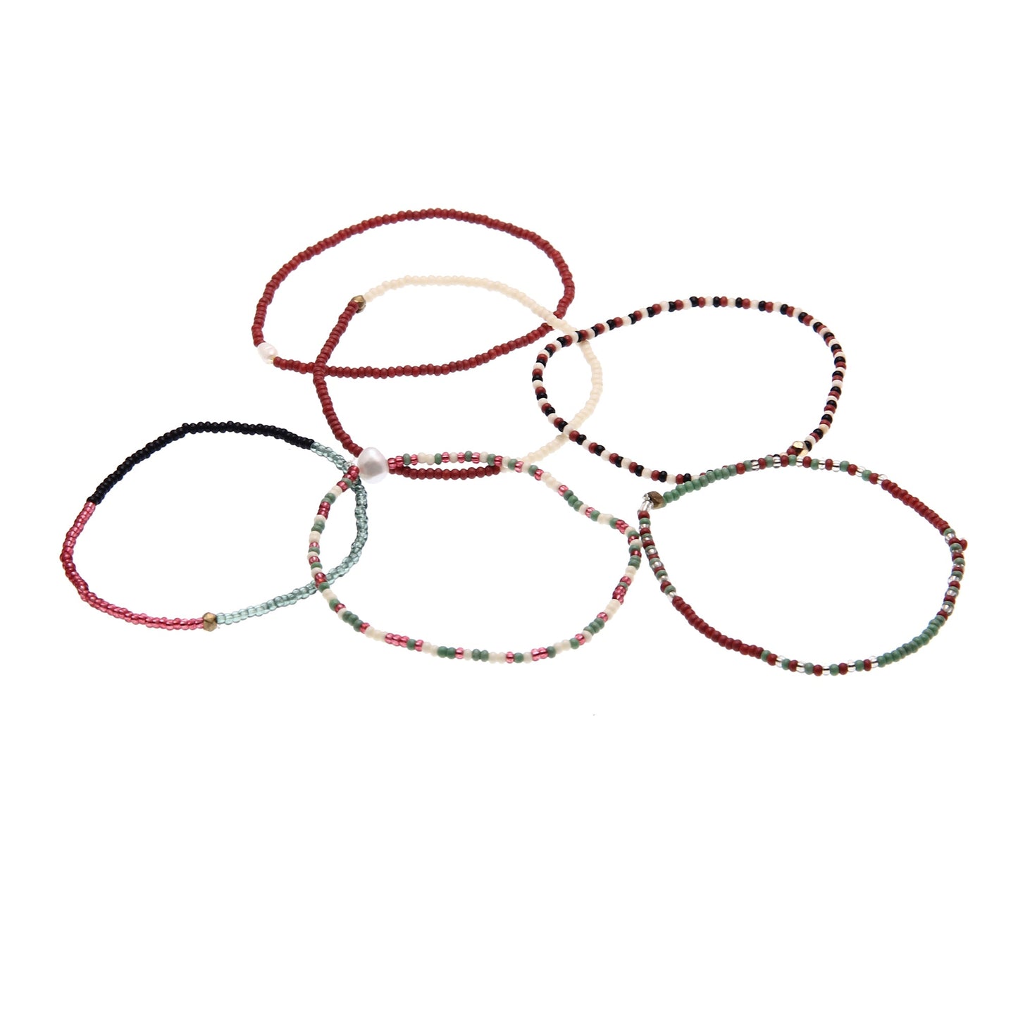 SALE Usha Delicate Glass Beads Stretchable Bracelet