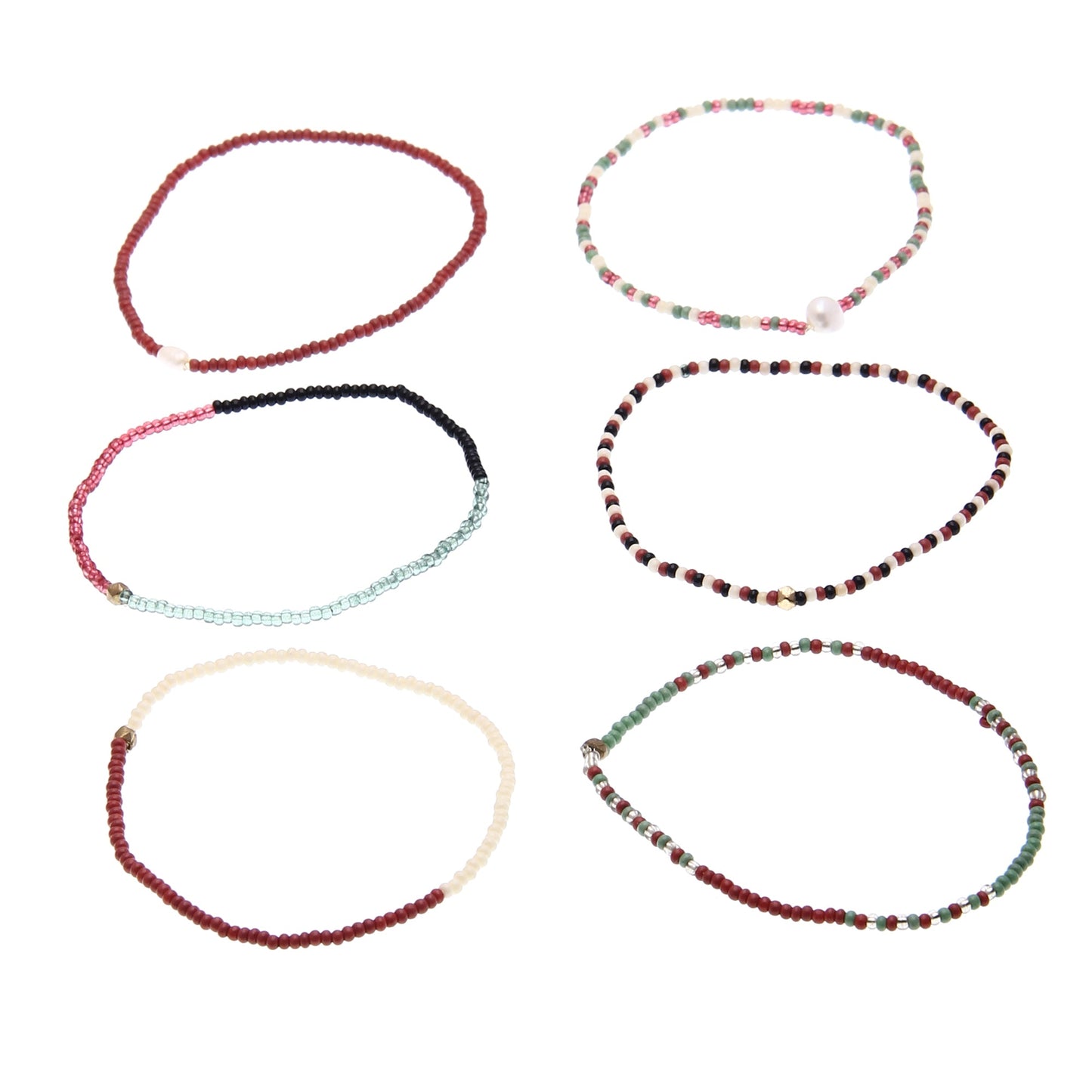 SALE Usha Delicate Glass Beads Stretchable Bracelet