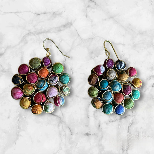 Bloom Burst Fabric Earrings