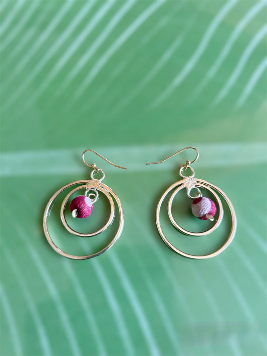 Fabric Float Drop Earrings