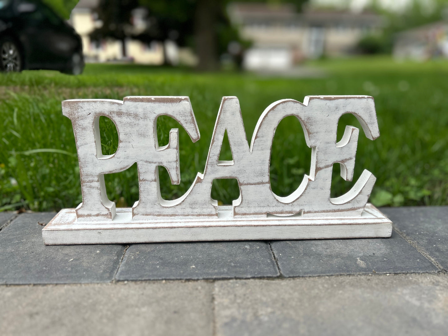 Tranquil PEACE Wood Stand