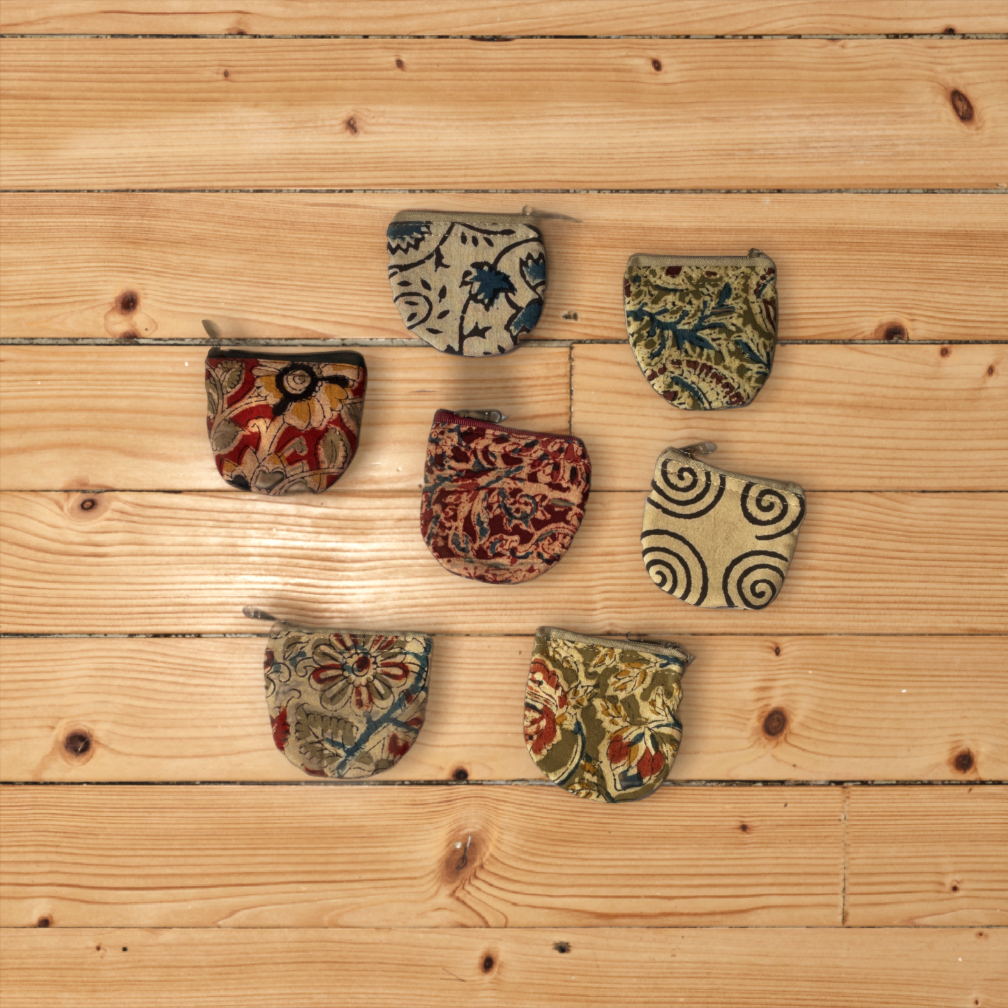 Coin Purse Cotton Kalamkari Small