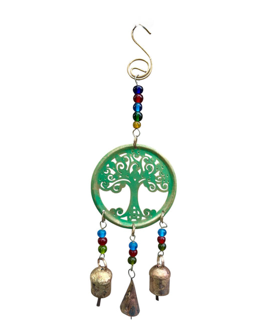 Tree Wind Chime - Green with 3 Bells