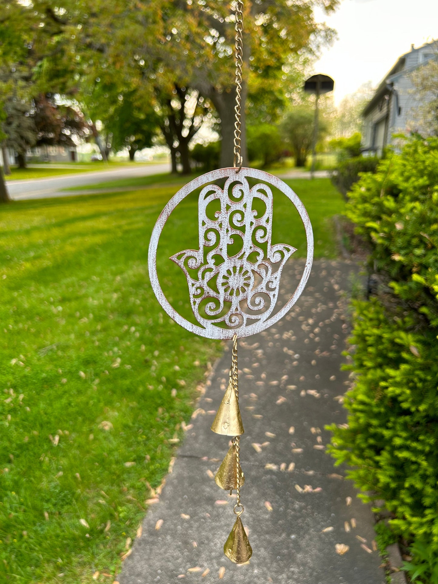Sacred Hamsa Wind Chime