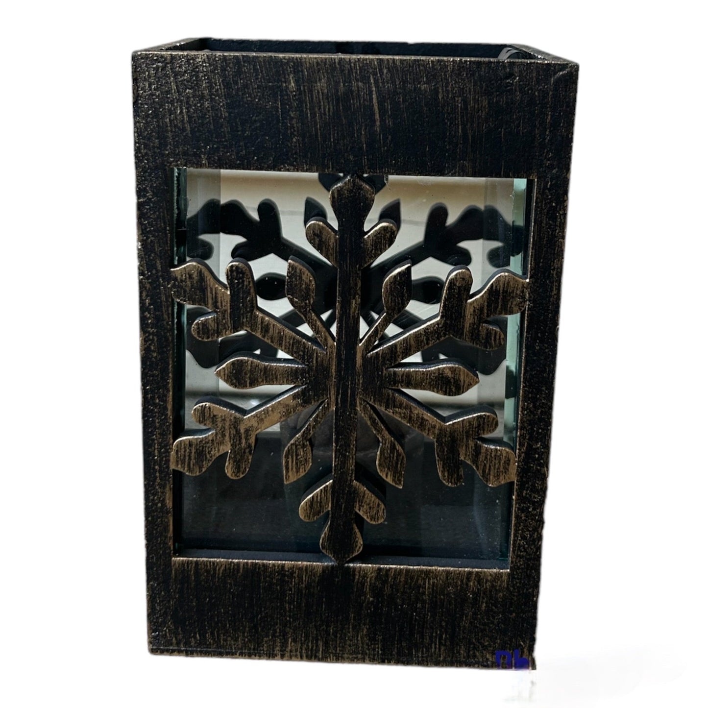 Snowflake Cutout Candle Holder