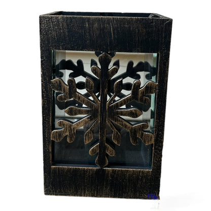 Snowflake Cutout Candle Holder