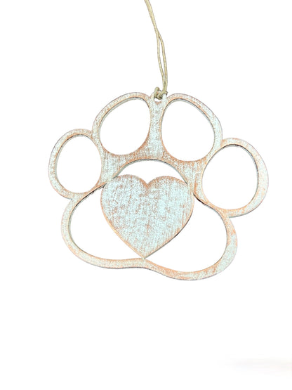 Holiday - Wooden Paw Ornament