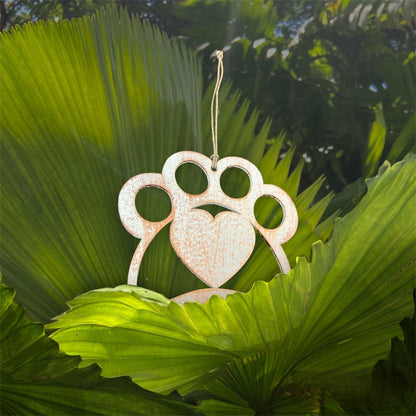 Holiday - Wooden Paw Ornament