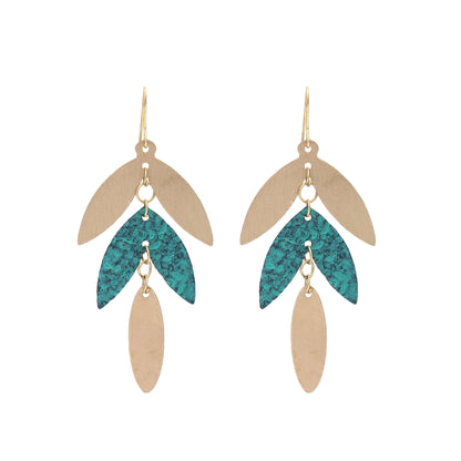 SALE Dia Leaf Earrings