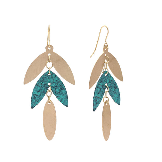 SALE Dia Leaf Earrings