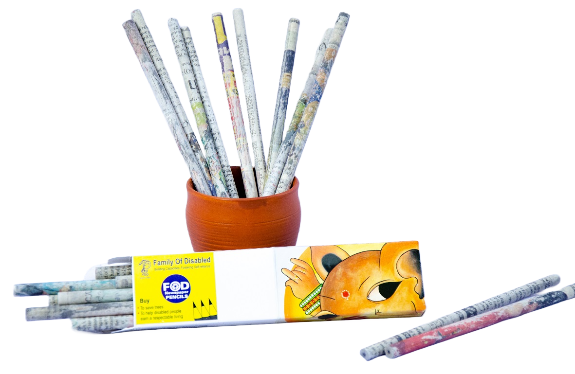 Recycled Newspaper Pencils (Pack of 10)