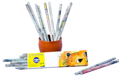 Recycled Newspaper Pencils (Pack of 10)