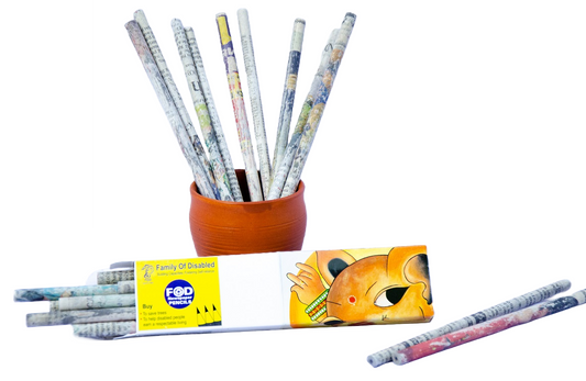 Recycled Newspaper Pencils (Pack of 10)