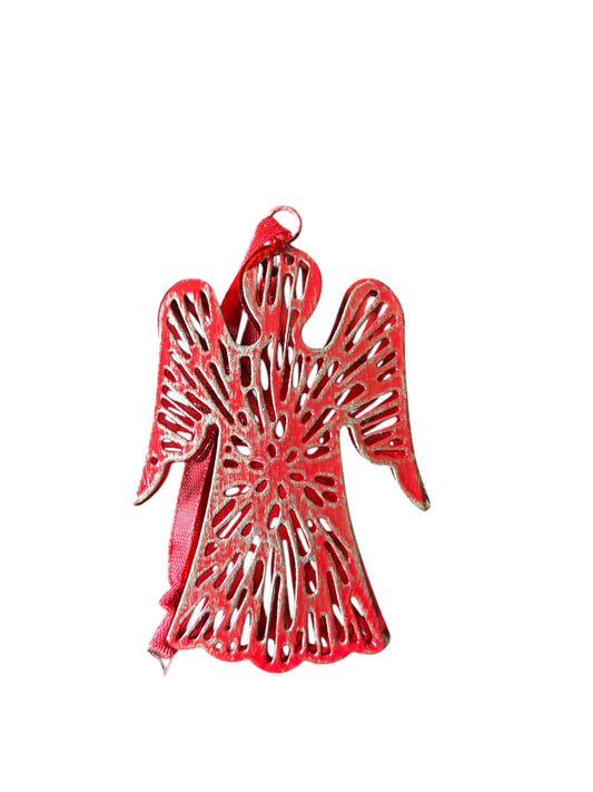 Holiday - Angel Christmas Red & Gold Ornament