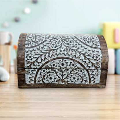 Whitewashed Dome Box