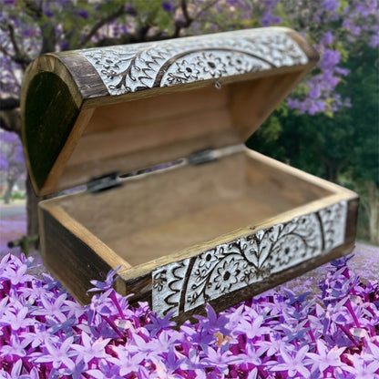 Whitewashed Dome Box