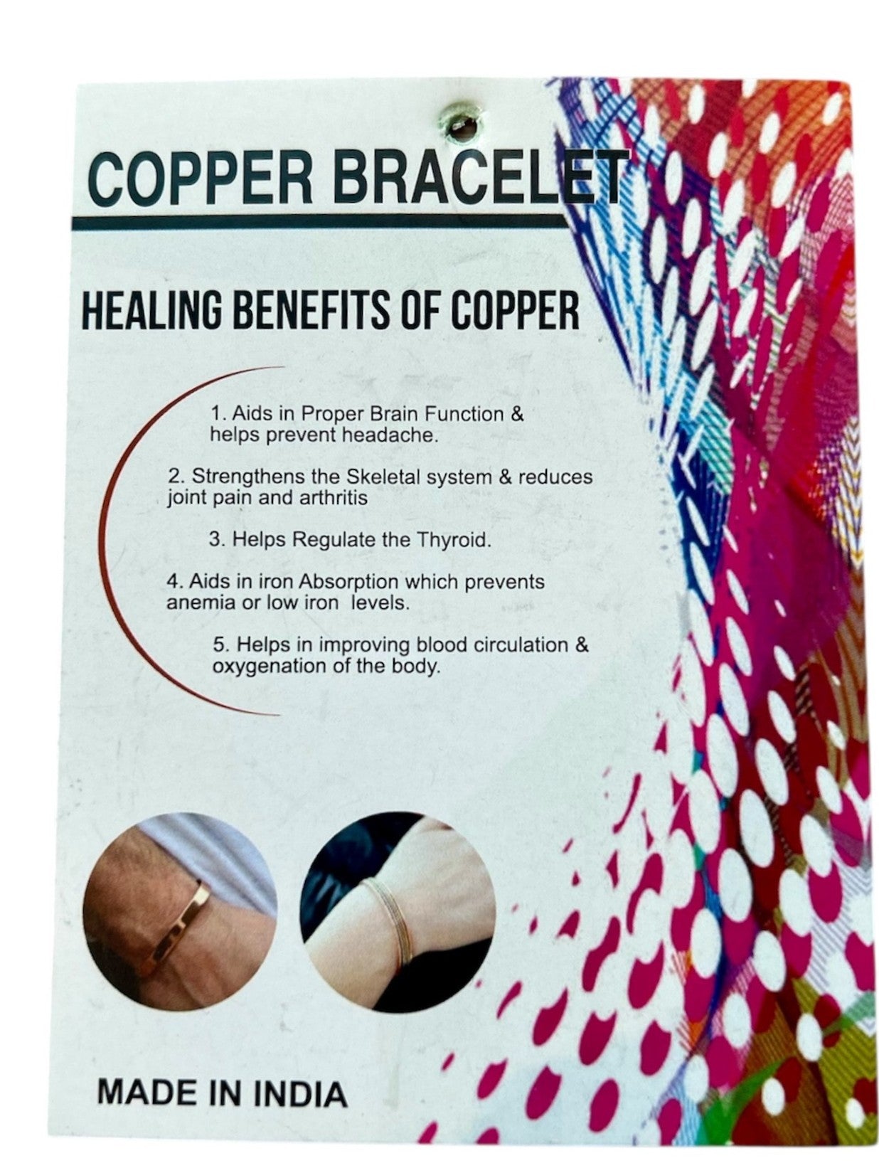 Copper Bracelet with Magnets