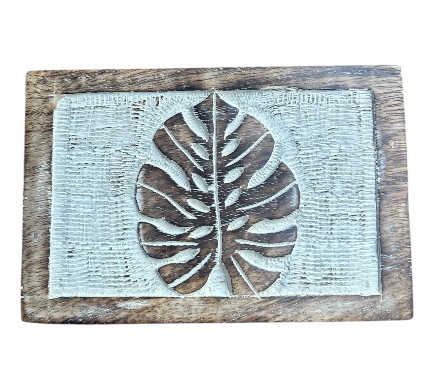 Leaf White Washed Box