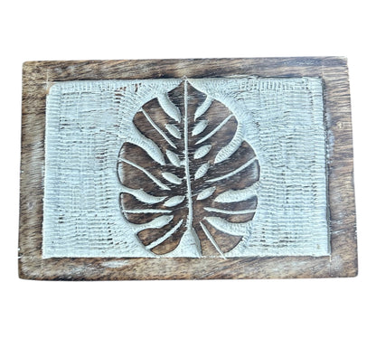 Leaf White Washed Box